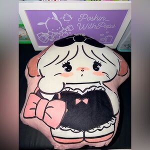🎀NWOT Mikko Cute Pink and Black Character Mini Pillow